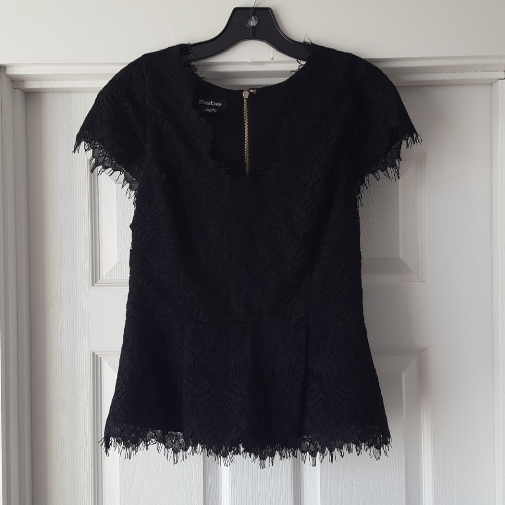 Women's blouse black lace